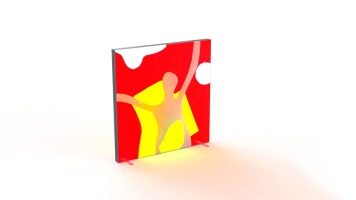 Beleuchtete Textilrahmen