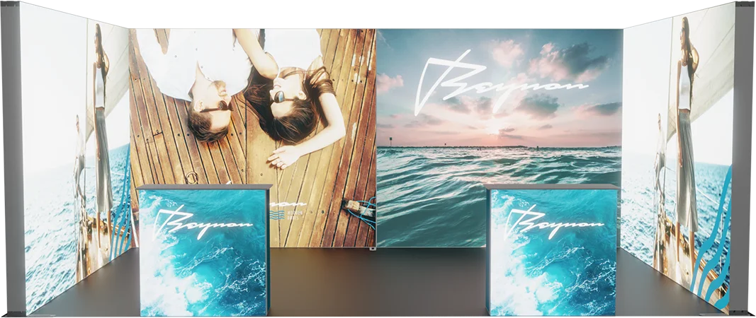 Anwendungsbeispiel messewand expolinc lightframe