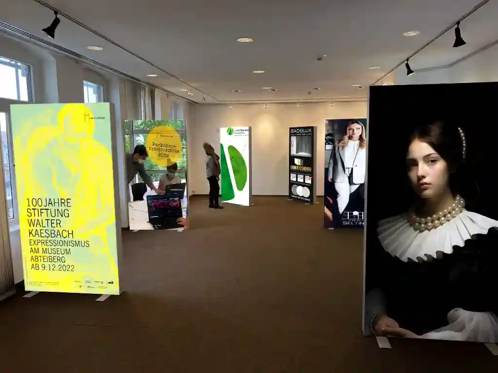 Messesystem Leuchtrahmen Beispiel Ausstellung