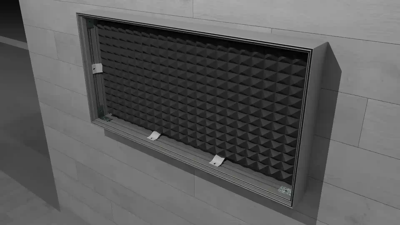 Akustikrahmen Wandmontiert offen - ohne Banner