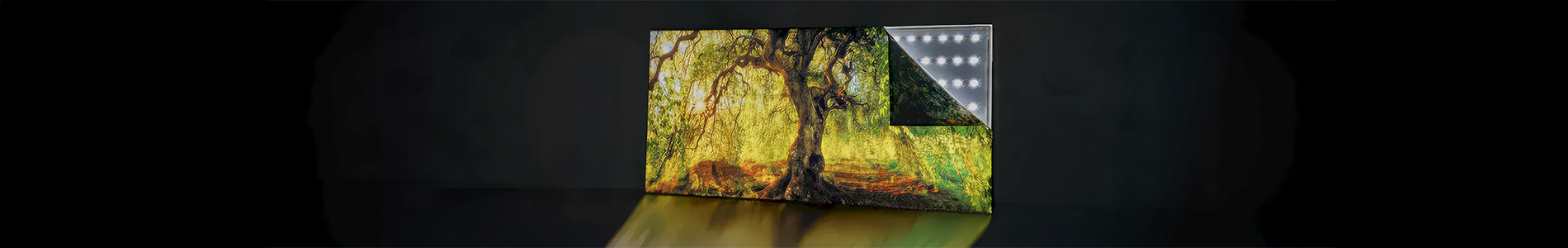 Kategorie beleuchtete Textilspannrahmen Hero