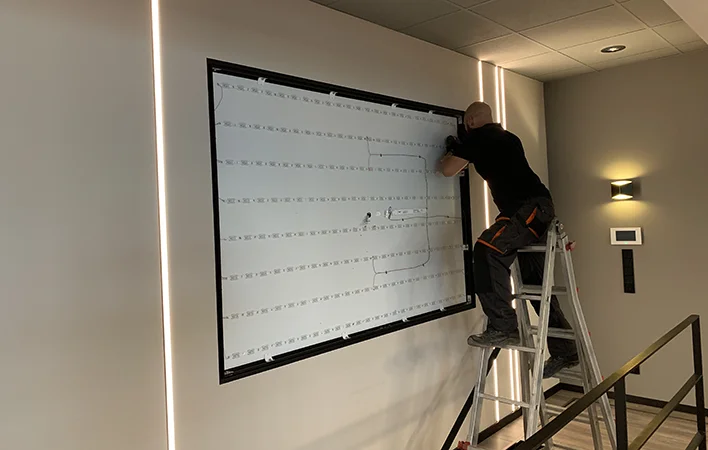 textilspannrahmen einbaurahmen flaechenbeleuchtet aufbau