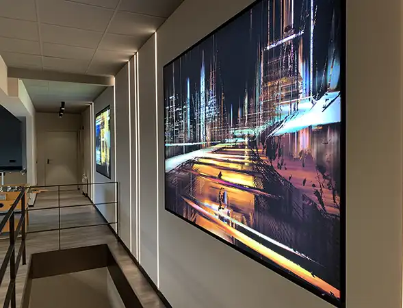 Belechtete Textilspannrahmen