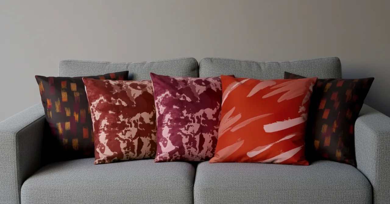 Sitzkissen verschiedene Motiven zusammen 