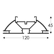 Leuchtrahmen 120 mm, ein- und beidseitig mit Kantenflutung