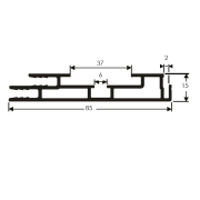 Leuchtrahmen 85 mm, einseitig mit Flächenbeleuchtung