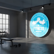 Runder Leuchtrahmen mit Flächenbeleuchtung