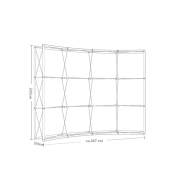 Messewand POP UP Frame, gebogen