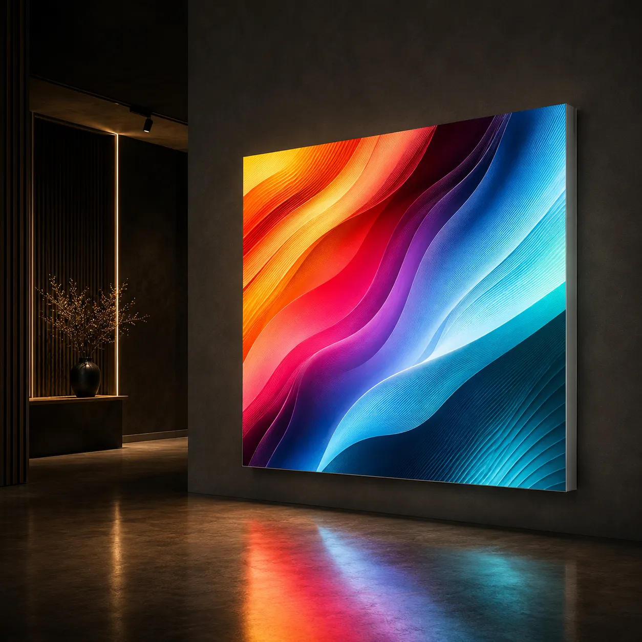 Beleuchteter LED-Textilrahmen / Leuchtkasten mit Backlit-Druck